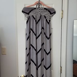 Club Z Collection Ladies size Medium long black & white dress
